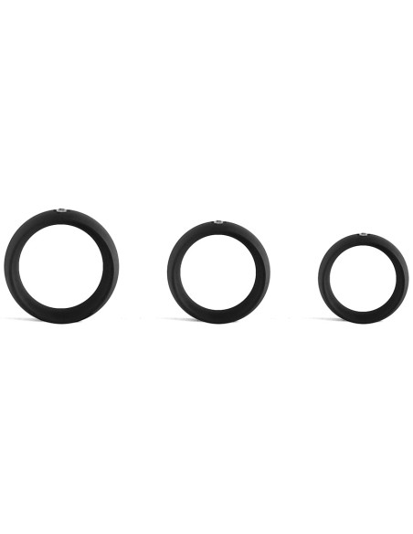 Cockring en métal Donut Strass Noir