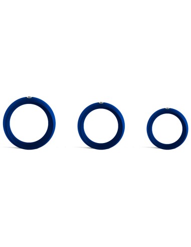 Cockring en métal Donut Strass Bleu