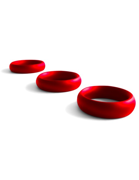 Cockring en métal Donut Strass Rouge