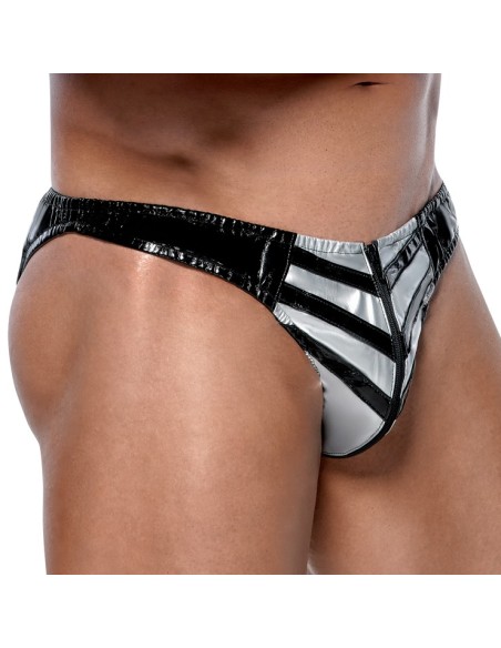 Slip sexy Vinyl Raft Noir-Argenté