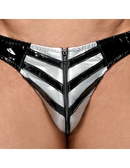 Slip sexy Vinyl Raft Noir-Argenté