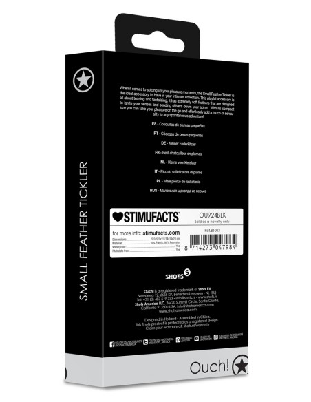 Plumeau Feather Tickler 20cm Noir