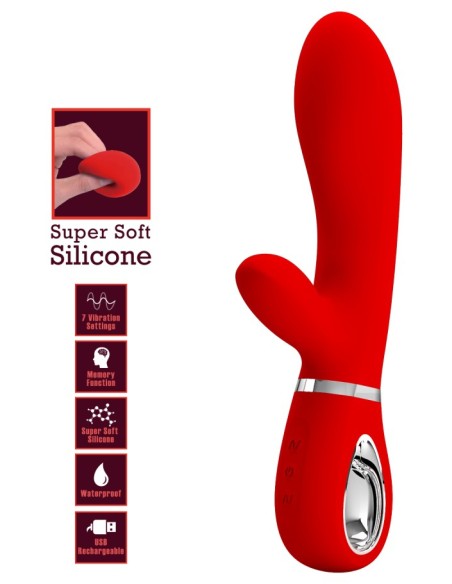 Vibro Rabbit Thomas 11 x 3.8cm Rouge Vibro Rabbit Thomas 11 x 3.8cm Rouge