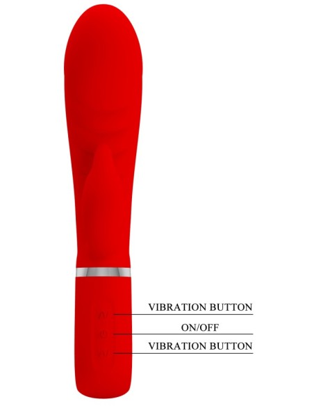 Vibro Rabbit Prescott 12 x 3.9cm Rouge