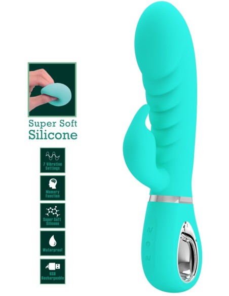 Vibro Rabbit Prescott 12 x 3.9cm Turquoise