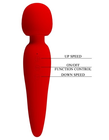 Wand Meredith 21.5cm Tête 50mm Rouge