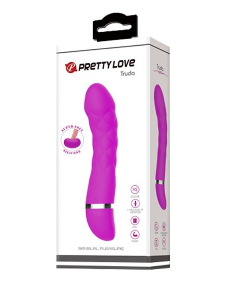 Vibromasseur design Truda 19.5 x 3.5cm - Violet