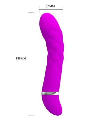 Vibromasseur design Truda 19.5 x 3.5cm - Violet