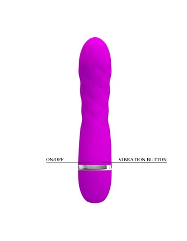 Vibromasseur design Truda 19.5 x 3.5cm - Violet