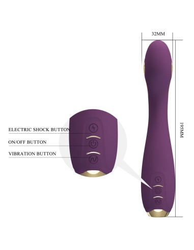 Vibro Point G Électro Connecté Hector 16 x 3.8cm Prune