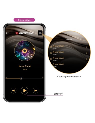 Vibro Point G Électro Connecté Hector 16 x 3.8cm Prune