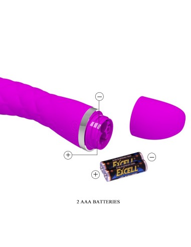 Vibromasseur design Truda 19.5 x 3.5cm - Violet