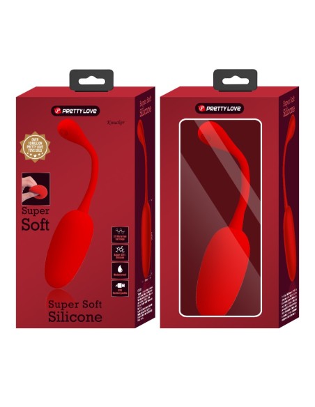 Oeuf Vibrant Knucker 7 x 3.3cm Rouge