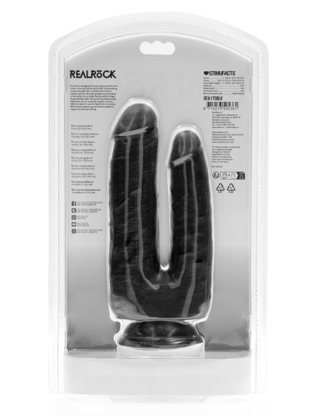 Double Gode Double Trouble 15 x 4.5cm Noir