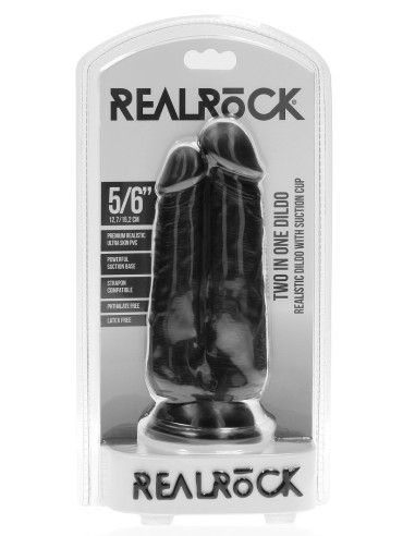 Double Gode Two In One 15.5 x 6.5cm Noir