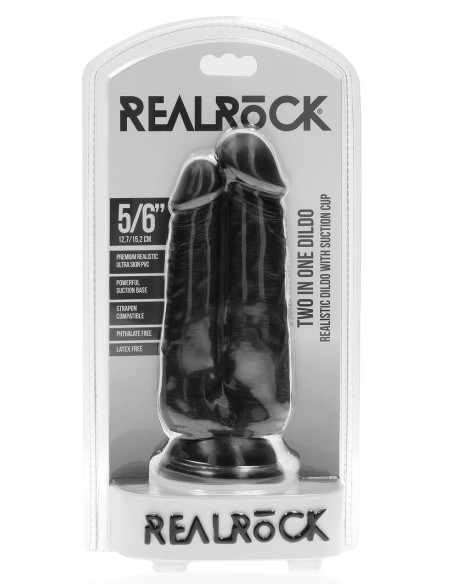 Double Gode Two In One 15.5 x 6.5cm Noir Double Gode Two In One 15.5 x 6.5cm Noir