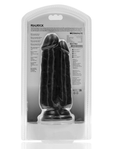 Double Gode Two In One 15.5 x 6.5cm Noir