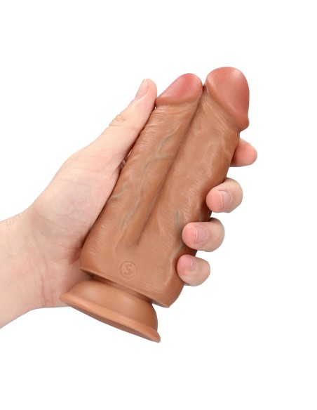 Double Gode Two In One 15.5 x 6.5cm Marron Double Gode Two In One 15.5 x 6.5cm Marron