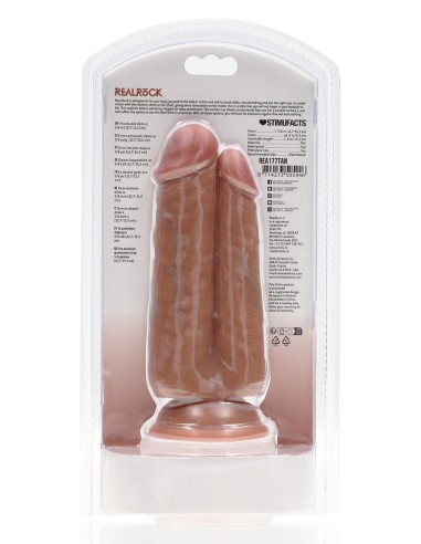 Double Gode Two In One 15.5 x 6.5cm Marron