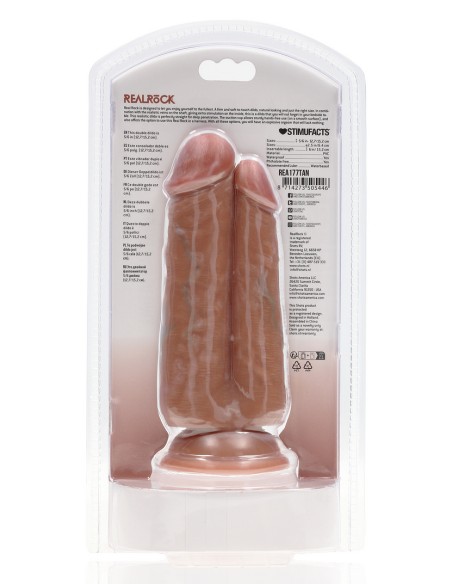 Double Gode Two In One 15.5 x 6.5cm Marron Double Gode Two In One 15.5 x 6.5cm Marron