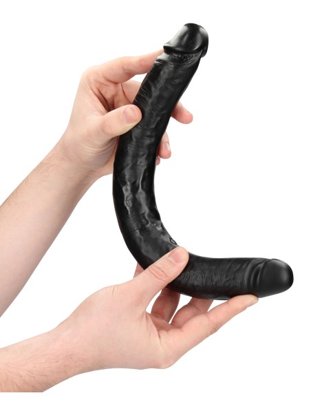 Double Gode Straight Slim 35.5 x 3.8cm Noir Double Gode Straight Slim 35.5 x 3.8cm Noir