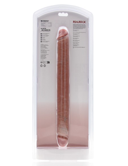 Double Gode Straight Slim 35.5 x 3.8cm Marron Double Gode Straight Slim 35.5 x 3.8cm Marron