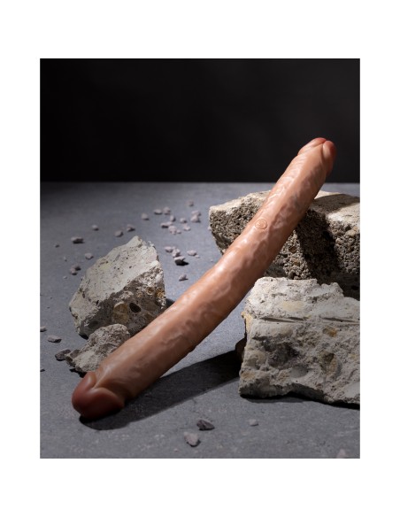 Double Gode Straight Slim 35.5 x 3.8cm Marron Double Gode Straight Slim 35.5 x 3.8cm Marron