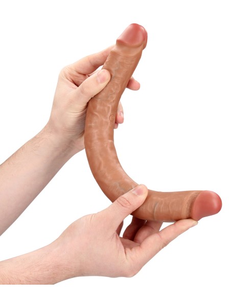 Double Gode Straight Slim 35.5 x 3.8cm Marron Double Gode Straight Slim 35.5 x 3.8cm Marron