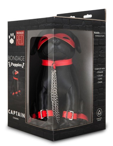 Chien en Simili Captain Chains 24cm Noir