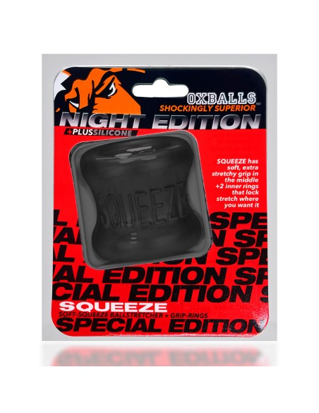 Ballstretcher Squeeze Night 28 mm - Hauteur 50 mm Noir Ballstretcher Squeeze Night 28 mm - Hauteur 50 mm Noir