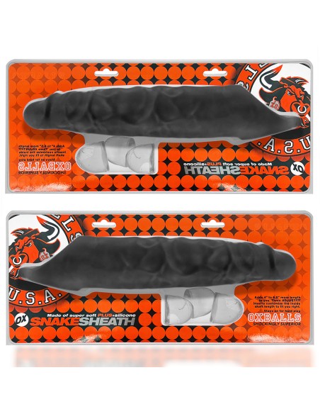 Gaine de pénis Snake 21 x 5.5 cm Noire