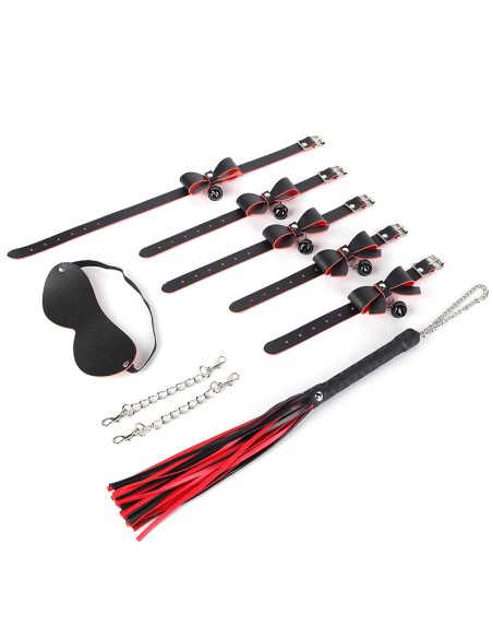 Kit Sexy Bow 5 Pièces Noir-Rouge