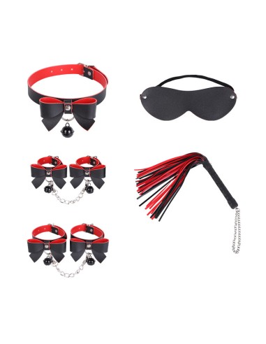 Kit Sexy Bow 5 Pièces Noir-Rouge