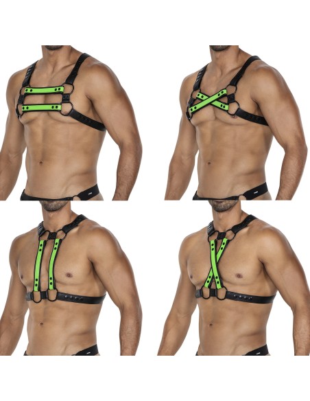 Harnais 4Way Noir-Vert Harnais 4Way Noir-Vert