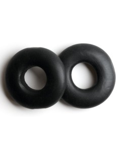 Lot de 2 Cockrings souples Stacker 20 mm Noirs