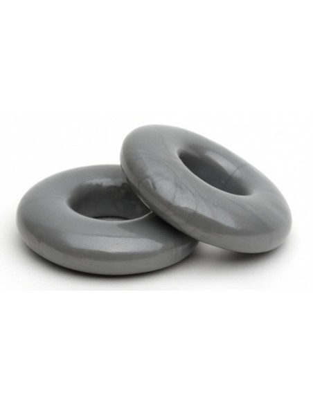 Lot de 2 Cockrings souples Stacker 20 mm Gris