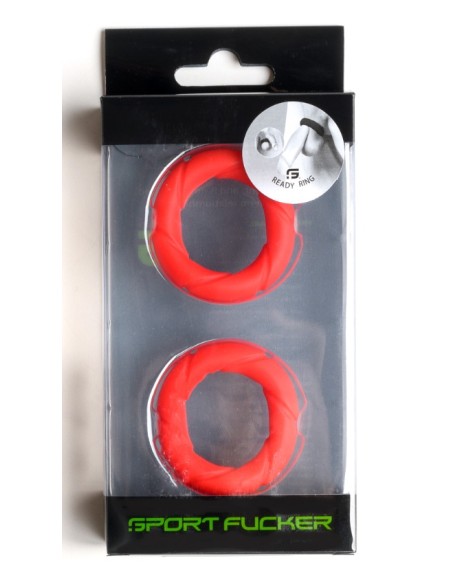Lot de 2 Cockrings Ready Rings Rouges
