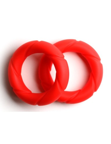 Lot de 2 Cockrings Ready Rings Rouges
