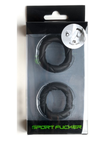 Lot de 2 Cockrings Ready Rings Noirs - Cockrings Flexibles - 2