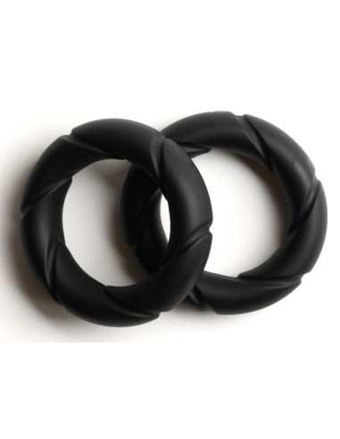 Lot de 2 Cockrings Ready Rings Noirs - Cockrings Flexibles - 3