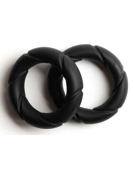 Lot de 2 Cockrings Ready Rings Noirs - Cockrings Flexibles - 3