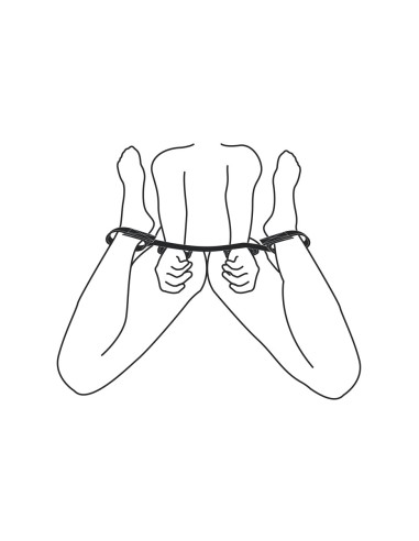 Barre de bondage avec 4 Menottes