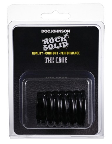 Cockring The Cage 25 mm - Longueur 5 cm Noir - Ballstretchers Souples - 2