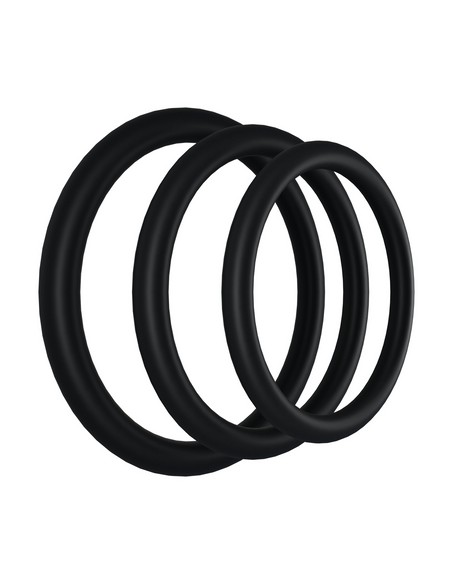 Lot de 3 Cockrings Gasket Noirs