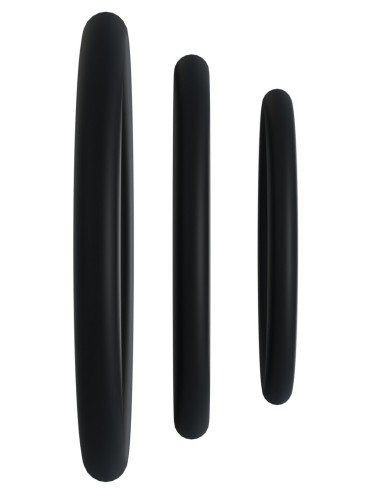 Lot de 3 Cockrings Gasket Noirs - Cockrings Flexibles - 3