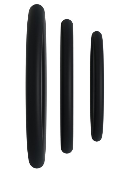 Lot de 3 Cockrings Gasket Noirs - Cockrings Flexibles - 3