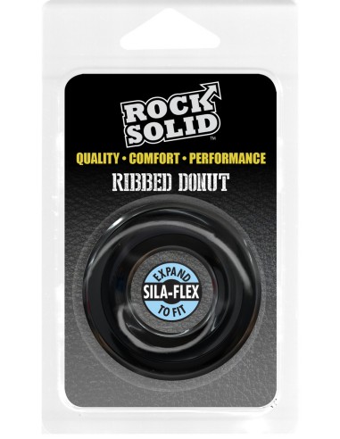 Cockring The Ribbed Donut 28 mm Noir