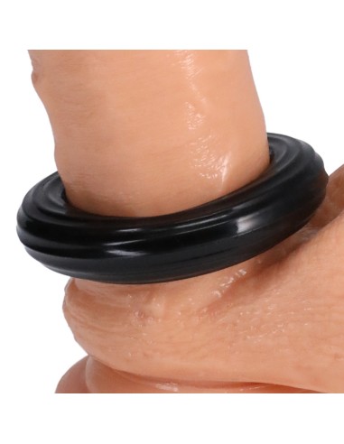 Cockring The Ribbed Donut 28 mm Noir