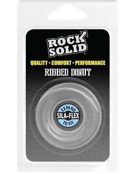 Cockring The Ribbed Donut 28 mm Transparent Cockring The Ribbed Donut 28 mm Transparent