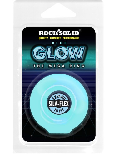 Cockring Phosphorescent The Mega Ring 23 mm Bleu